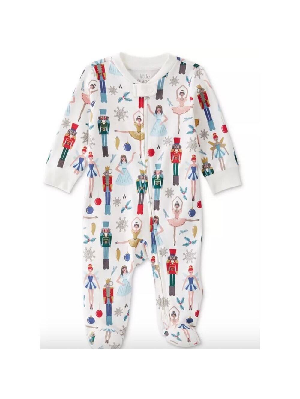 Little Planet by Carter's NWT Baby Organic Holiday Nutcracker Footed Pajamas 3M